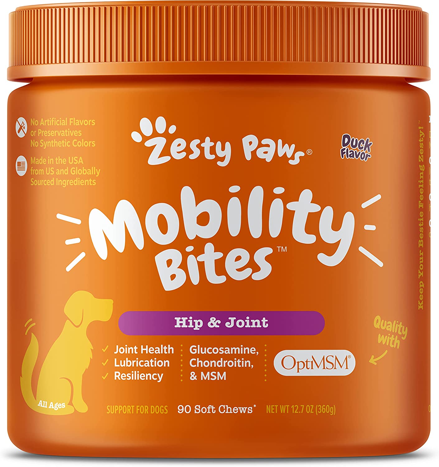 Zesty Paws Mobility Bites Hip & Joint 90 Soft Chews